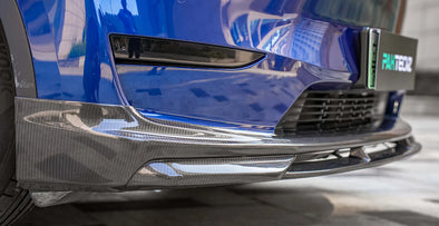 PAKTECHZ Carbon Fiber Front Lip Spoiler for Tesla Model Y