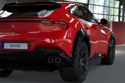 DMC Ferrari Purosangue: Forged Carbon Fiber Aero Kit: Roof Rear Wing Spoiler fits the OEM SUV Body