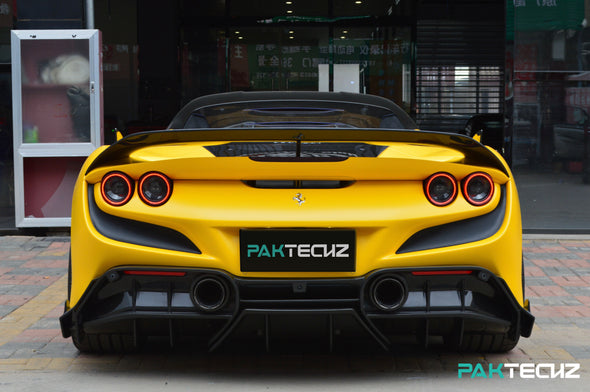 PAKTECHZ Carbon Fiber Rear Side Splitters for Ferrari F8 Tributo / Spider