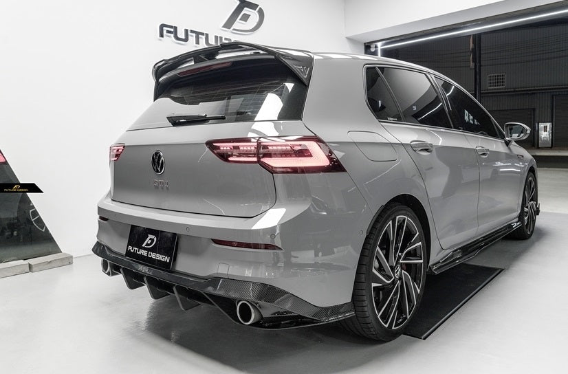 Future Design Carbon Fiber Rear Diffuser For Volkswagen Golf 8 Gti Mk8 