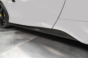 DMC Ferrari SF90 Carbon Fiber Side Skirts fit the OEM Coupe & Spider Stradale & Assetto Fiorano