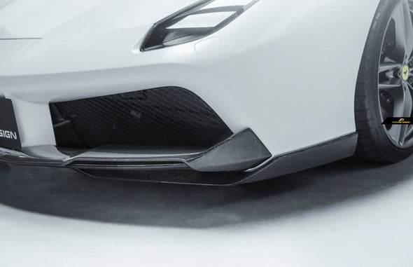 Future Design Dry Carbon Fiber Front Lip for Ferrari 488 GTB