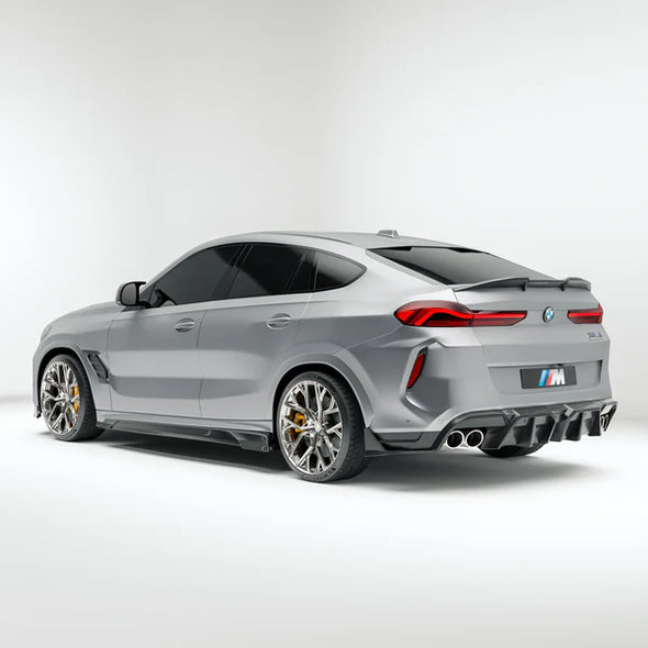 Revozport BMW X6M F96 LCI 2023+ Carbon Fiber Rear Diffuser