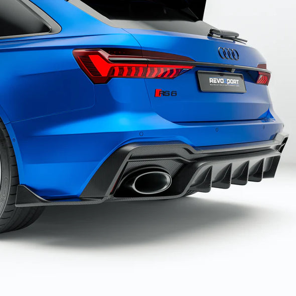 Revozport Audi RS6 C8 Avant 2020+ Carbon Fiber Rear Diffuser