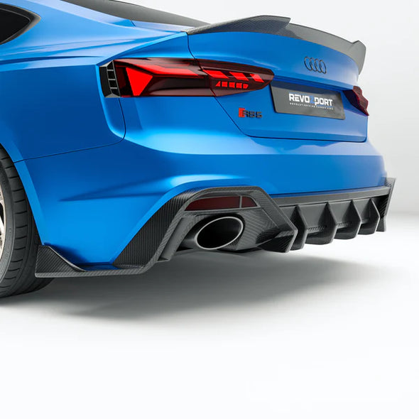 Revozport Audi RS5 B9.5 Sportback 2020+ Carbon Fiber Rear Diffuser