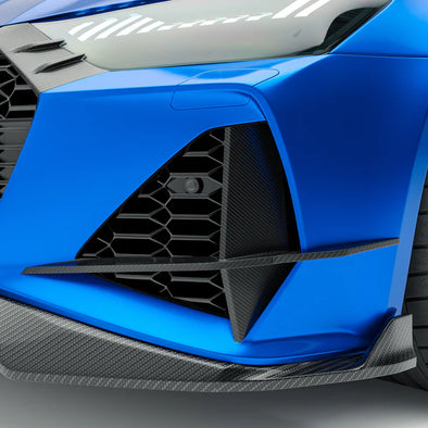 Revozport Audi RS6 C8 Avant 2020+ Carbon Fiber Front Bumper Canards