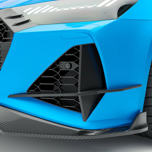 Revozport Audi RS7 C8 Sportback 2019+ Carbon Fiber Front Bumper Canards