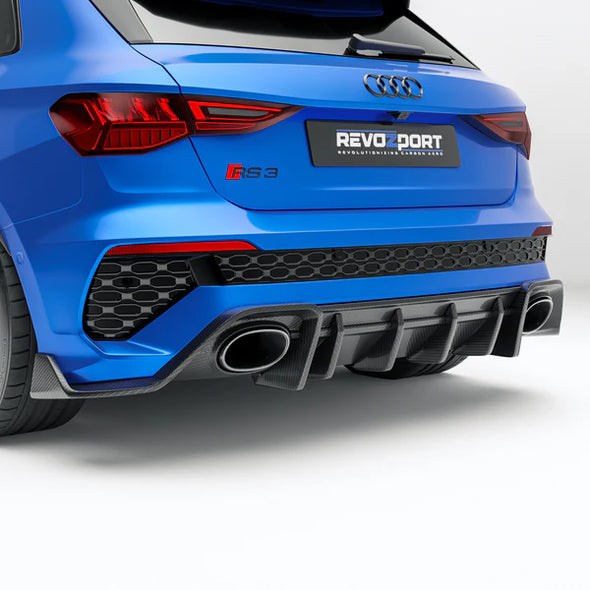 Revozport Audi RS3 8Y Sportback (2021-2024) Carbon Fiber Rear Diffuser