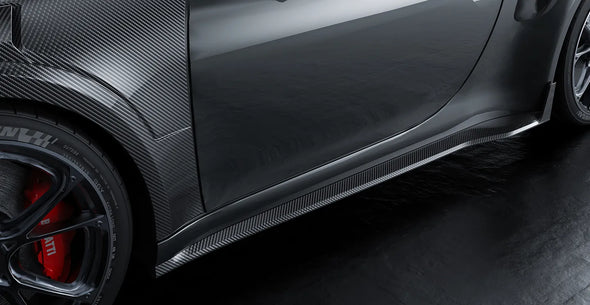 Paktechz Dry Carbon Fiber Side Skirts for Porsche 911 992 Turbo S 2019+