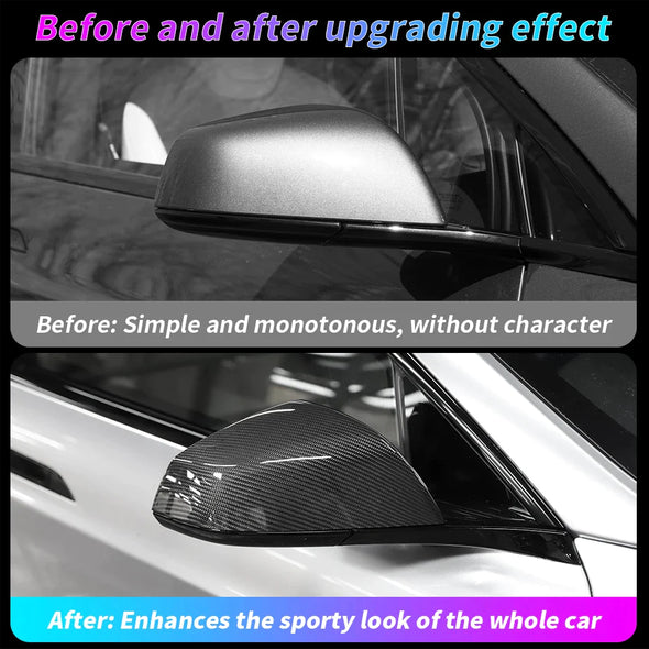 Tesla Model X  Carbon Fiber Side Mirror Overlay Cover
