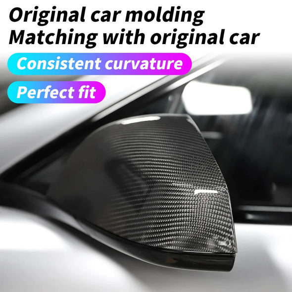 Tesla Model X  Carbon Fiber Side Mirror Overlay Cover