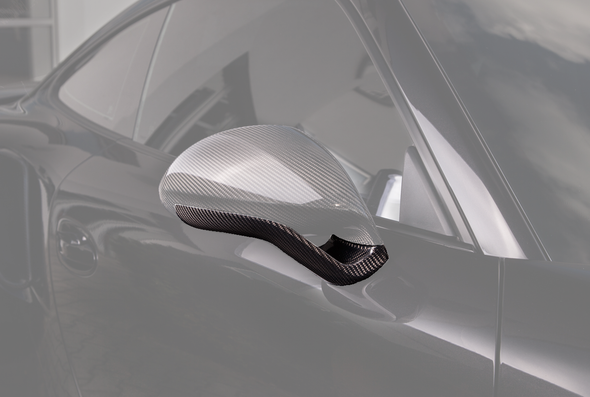 TECHART Side Mirror Base (L/R) Carbon 'glossy' Sport Design for Porsche 991/ 981