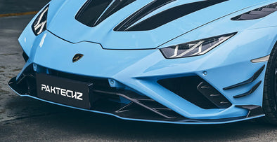PAKTECHZ Carbon Fiber Front Lip Spoiler for Lamborghini Huracan EVO RWD