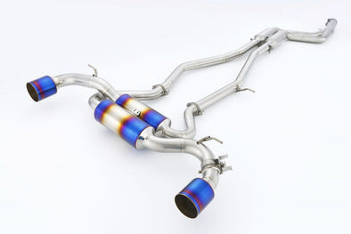 R1Titan EXTRA STTI Gold Ring Full Titanium Exhaust System for Toyota A90 GR SUPRA (B58)