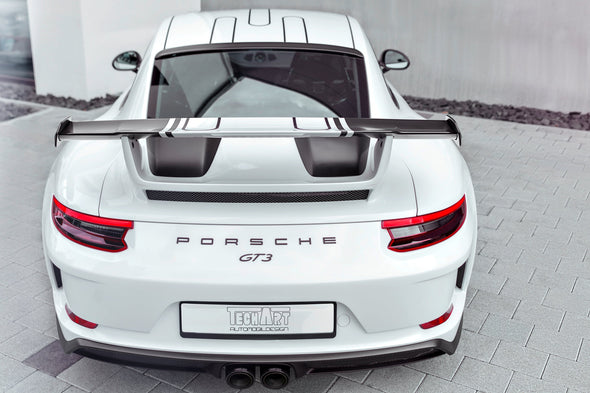 TECHART Rear Spoiler Profile Carbon 'matte' for Porsche 991.2 GT3 from MY17