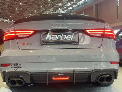 Karbel Carbon Dry Carbon Fiber Rear Spoiler Ver.1 for Audi RS3 2014-2020 A3 & A3 S Line & S3 2014-2020 Sedan