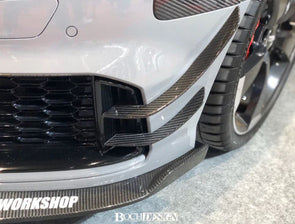 Karbel Carbon Dry Carbon Fiber Front Bumper Canards for Audi RS3 2018-2020