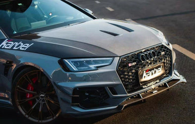Karbel Carbon Dry Carbon Fiber Double-sided Hood Bonnet Ver.1 for Audi RS4 & S4 & A4 S Line & A4 & Avent & All Road 2017-2021 B9 B9.5