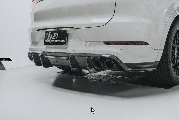 Future Design Carbon Fiber Rear Diffuser for Porsche Cayenne Coupe 2019+