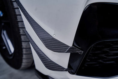 Karbel Carbon Dry Carbon Fiber Front Bumper Canards for BMW 3 Series G20 2019+