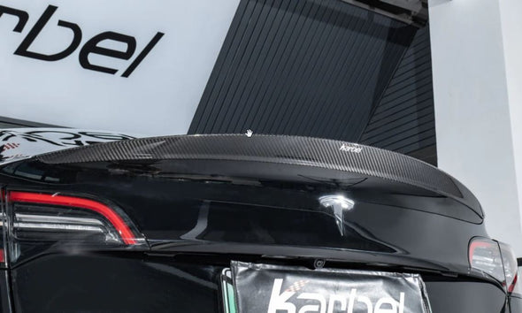 Karbel Carbon Pre-preg Carbon Fiber Rear Spoiler for Tesla Model 3 / Performance