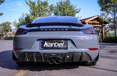 Karbel Carbon Dry Carbon Fiber Rear Diffuser for Porsche 718 Cayman & Boxster