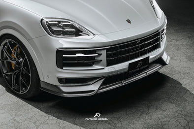Future Design Carbon Fiber Front Lip for Porsche Cayenne 9Y0 & Cayenne Coupe 2024+