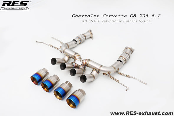 RES Exhaust Valvetronic Muffler System for Chevrolet Corvette C8 2020+