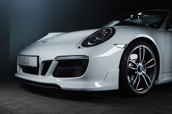 TECHART Splitter and Carrier Replacement for Porsche 991 911 Carrera / 981 / 718 Boxster Cayman Front Spoiler