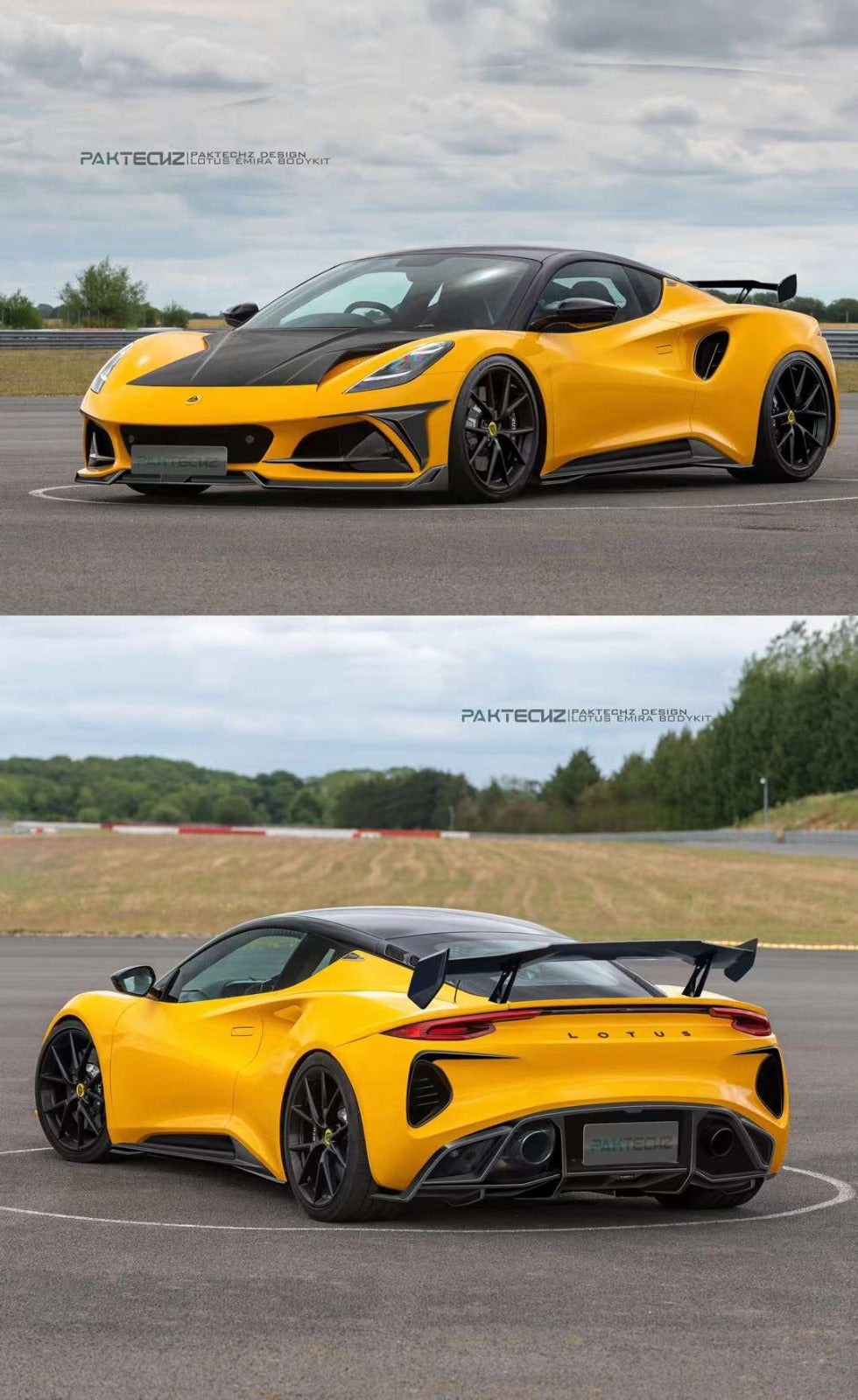 Lotus Models Rear End PAKTECHZ Carbon Fiber Rear GT Wing Spoiler for Lotus Emira – CarGym
