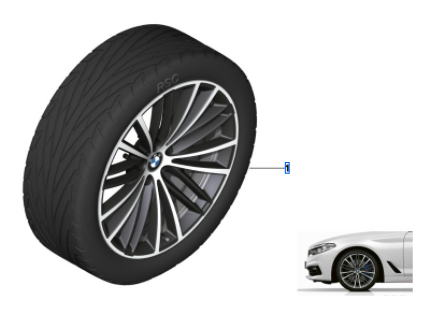 (Demo Car Wheels) 19” BMW 5 Series G30 635 Double-Spoke OE Wheels