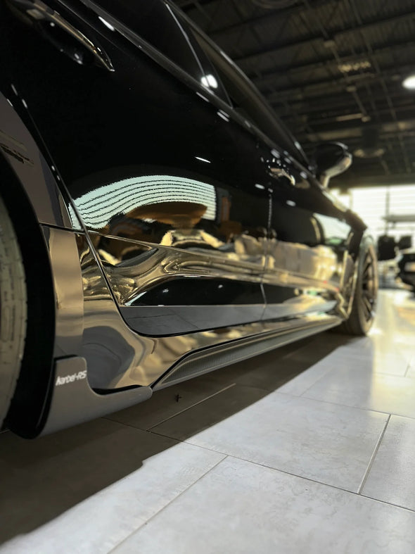 Karbel Carbon Dry Carbon Fiber Side Skirt Overlay Trim & Extension Trim For Audi RS5 B9.5 2020+