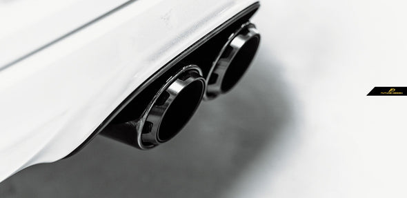 Porsche 718 Boxster Cayman Titanium Gloss Black Exhaust Tips