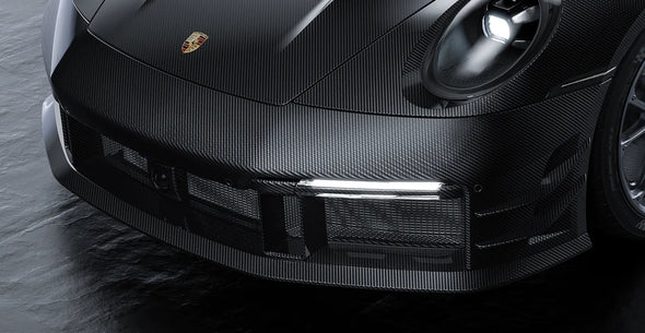 Paktechz Dry Carbon Fiber Turbo S Style Front Bumper Kit for Porsche 911 992 2018+