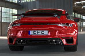 DMC Porsche 992 Turbo S Carbon Fiber Rear Wing OEM Replacement Spoiler fits the OEM Coupe
