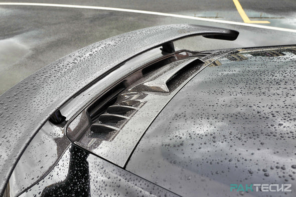 Paktechz Dry Carbon Fiber Rear Wing Spoiler for Porsche 911 992 Turbo S 2019+