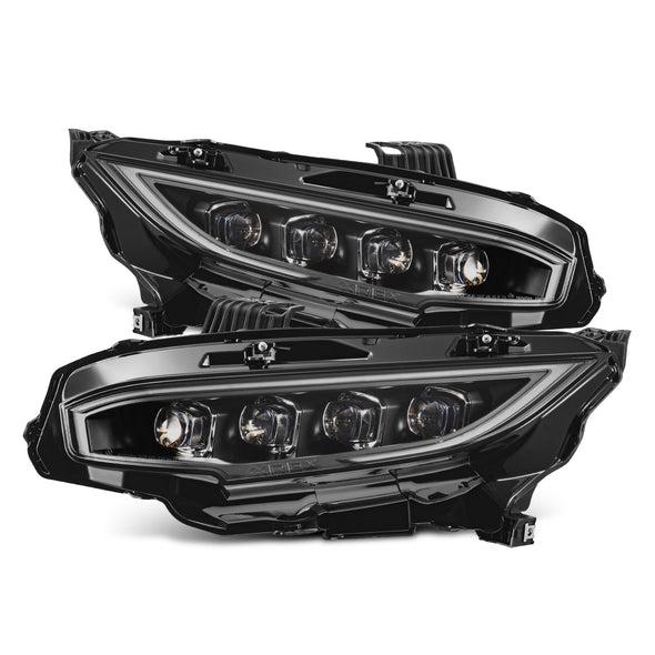 Driver Side Headlight Assembly For 2016-2021 Honda Civic - Halogen With LED DRL