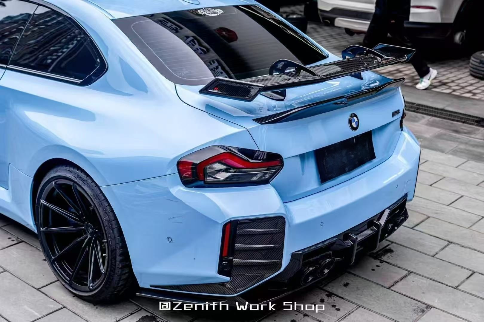 Armor Extend Dry Carbon Fiber Swan Neck Rear Wing Spoiler