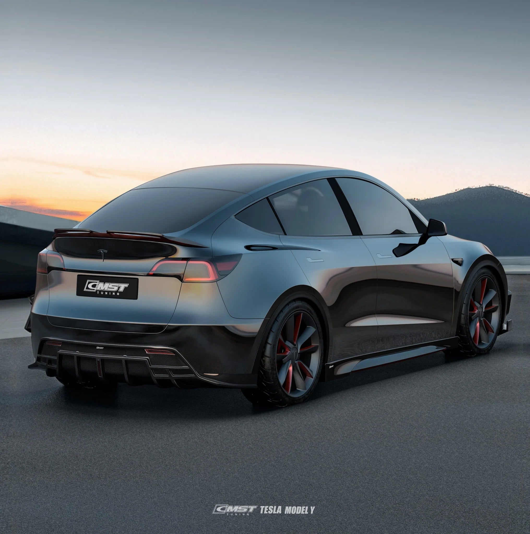 CMST Tesla Model Y Dry Carbon Fiber Rear Diffuser Ver. 5 – CarGym