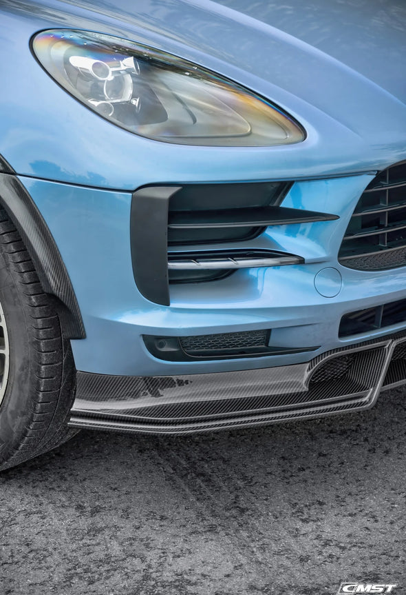 CMST Dry Carbon Fiber Front Lip Spoiler for Porsche Macan / Macan S 2019-2021