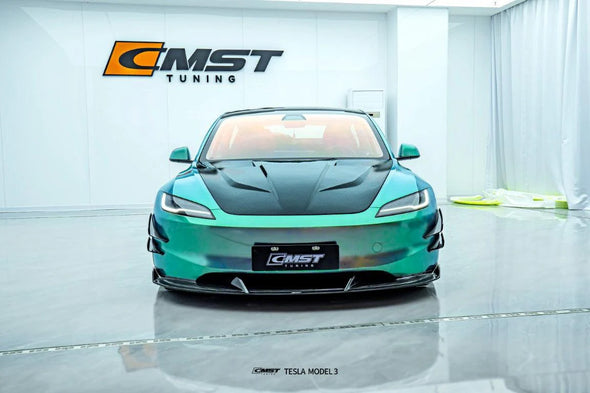 CMST Carbon Fiber Front Canards for Tesla Model 3 Highland 2023+
