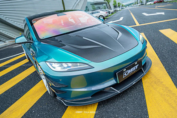CMST Carbon Fiber Front Lip Spoiler Ver. 2 for Tesla Model 3 Highland 2023+