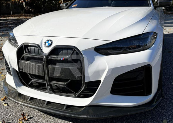 CarGym Dry Carbon Fiber Front Grill Attachment Trim for BMW 4-Series / i4 G26