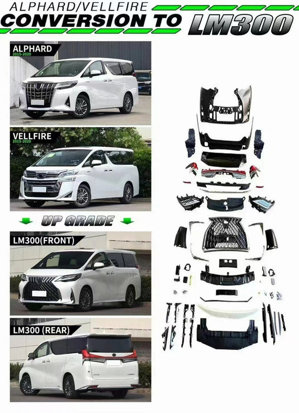 Toyota Alphard / Vellfire 30 Convert to Lexus LM 350 Full Body Conversion Kit