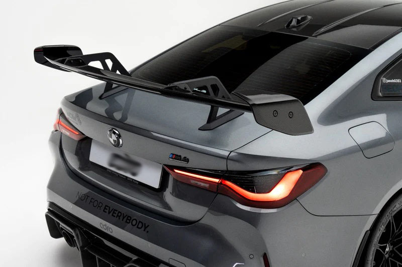 BMW M2 / M3 / M4 Dry Carbon Fiber AT-R1 Swan Neck Rear Wing Spoiler ...