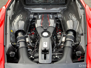 DMC Ferrari 488 GTB Engine Bay Kit: Carbon Fiber Air Box, Fire Wall, Engine Cover, Side Trims and Center Panel for the OEM Coupe & Spider