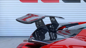 DMC Ferrari 488 GTB Forged Carbon Fiber Big Wing Spoiler fits the OEM Coupe in GT EVO Pista FXXK Style I