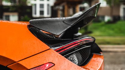 DMC McLaren 720s Rear Wing Trunk Lip Spoiler + Base Deck Lid P1 Style fits the OEM Coupe & Spider in Forged Carbon Fiber