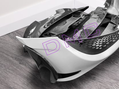 DMC McLaren 765LT OEM Rear Bumper Facelift with Wing, Grills, Diffuser made from Forged Carbon Fiber for the OEM 720s Coupe & Spider