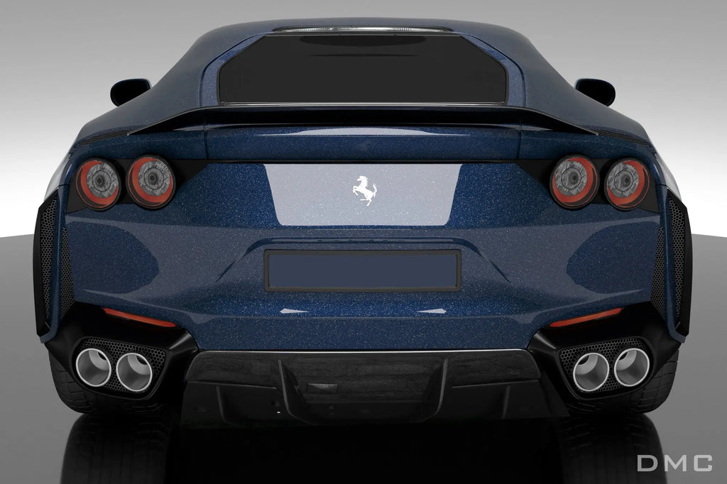 DMC Ferrari 812 Superfast SF & GTS Rear Bumper Carbon Fiber Exhaust Fr ...